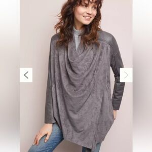 Blank NYC Gray Draped Velour Jacket